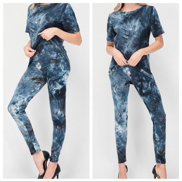 2 piece fabulous Tie Dye Tee and leggings set - Picture 3 of 3